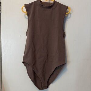 Brown Sleeveless women’s bodysuit
